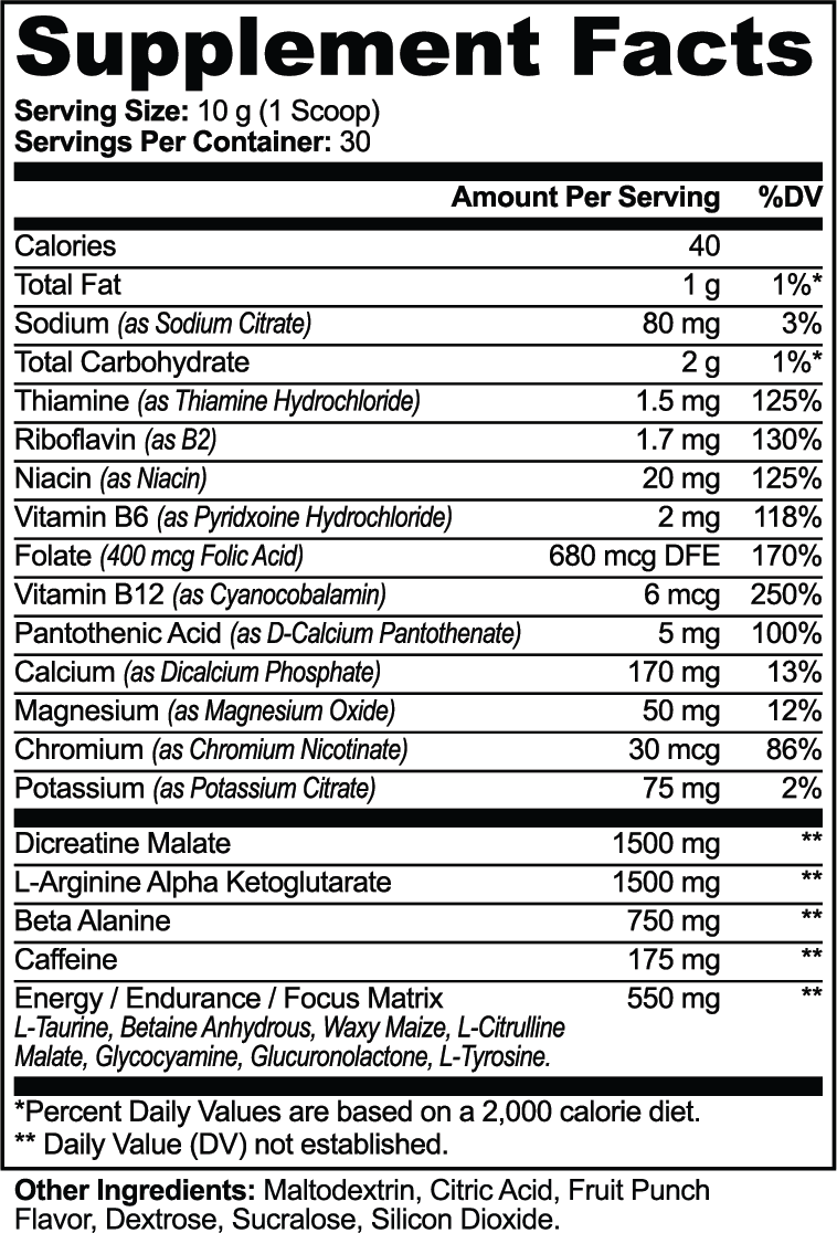 The Quickening Extreme Pre-Workout (Fruit Punch)